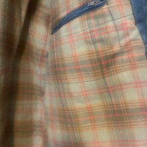 Plaid Jacket with Blue Accents